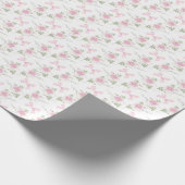 Coquette Toile De Jouy Pink Bow Wrapping Paper Cadeaupapier (Hoek)