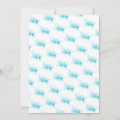 Coquette Turquoise Sweet 16 Floral Glam Kaart (Achterkant)