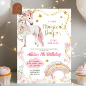 Coquette Unicorn Magical Day Girl Birthday Kaart