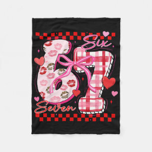 Coquette Valentijn 67 Zes Zeven Hart Boog Valentin Fleece Deken