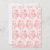 Coquette Valentijn Baby shower Kaart (Achterkant)