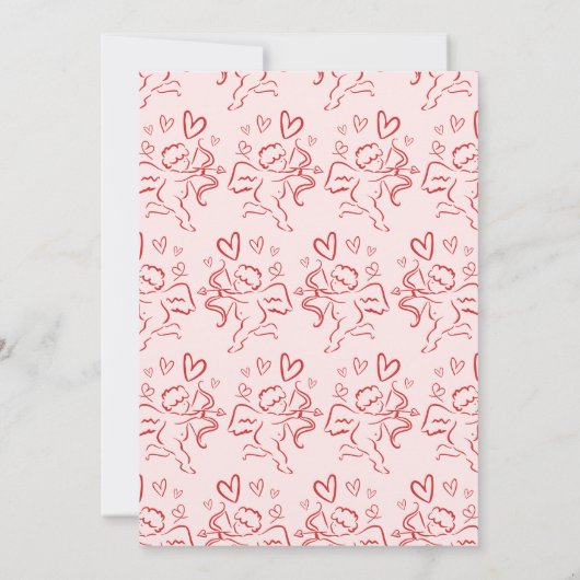 Coquette Valentijn Baby shower Kaart (Achterkant)