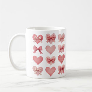 Coquette Valentijn Roze Hart Valentijnse Koffiemok