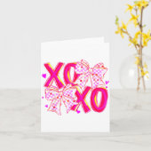 Coquette Valentijn Xoxo Grappige Valentijnsboog Ha Kaart (Gele Bloem)