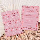 Coquette Valentijns Baby Shower Kaart