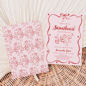 Coquette Valentijns Baby Shower Kaart