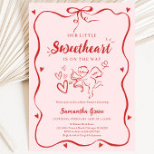 Coquette Valentijns Baby Shower Kaart