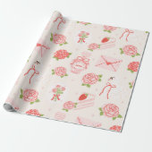 Coquette Valentine Cadeaupapier (Uitgerold)