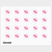 Coquette Valentine Xoxo Funny Valentine Bow Hearts Ronde Sticker (Vel)