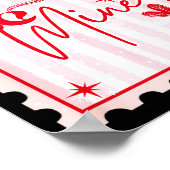 Coquette Valentines Stage Stamp, Bow Valentines Gi Poster (Hoek)