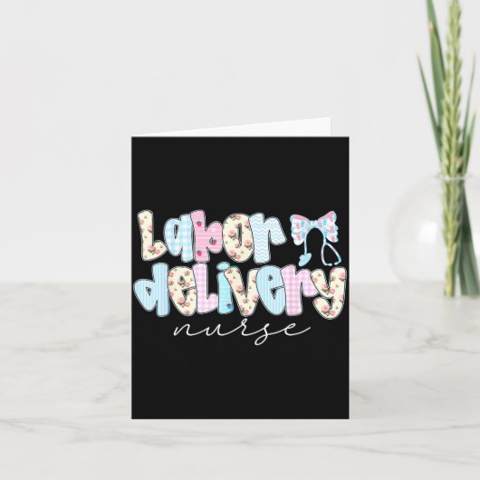 Coquette verpleegster bij bevalling en bevalling C Kaart (Voorkant)