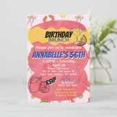 Coquette Vis en Drinken Bewerkbaar Nodig Sjabloon Kaart (Staand voorkant)