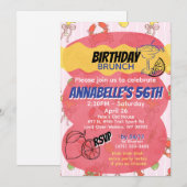 Coquette Vis en Drinken Bewerkbaar Nodig Sjabloon Kaart (Voorkant / Achterkant)