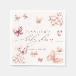 Coquette Vlinder |  Vlinders Baby Shower  Servet