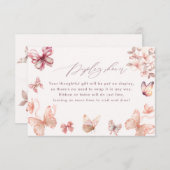 Coquette vlinder | Vlinders Display Douche Informatiekaartje (Voorkant / Achterkant)