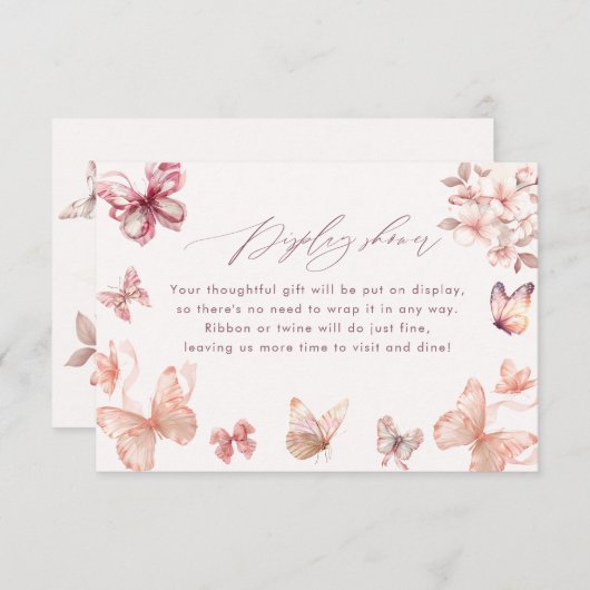 Coquette vlinder | Vlinders Display Douche Informatiekaartje (Voorkant / Achterkant)