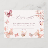 Coquette vlinder | Vlinders Luier Raffle Informatiekaartje (Voorkant)