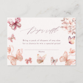 Coquette vlinder | Vlinders Luier Raffle Informatiekaartje