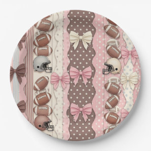 Coquette Voetbal Bows Luipaard Patroon (9) Papieren Bordje