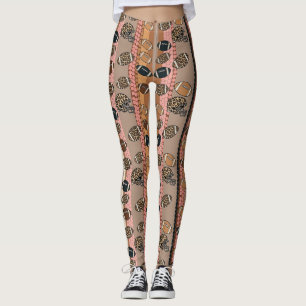 Coquette Voetbal Strik Boog Luipaard Patroon (3) Leggings