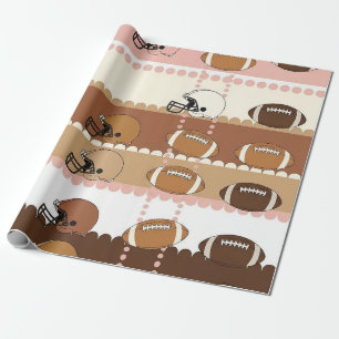 Coquette Voetbal Strik Boog Patroon (5) Cadeaupapier