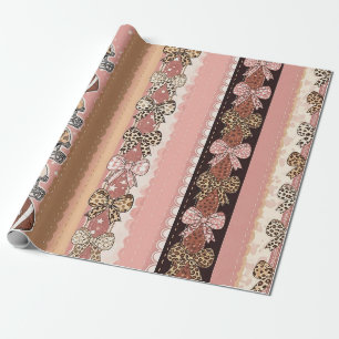 Coquette Voetbal Strik Boogpatroon (1) Cadeaupapier