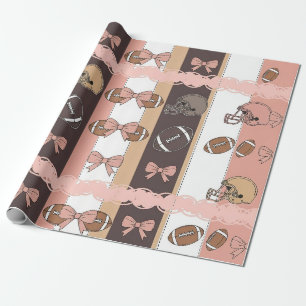 Coquette Voetbal Strik Boogpatroon (6) Cadeaupapier