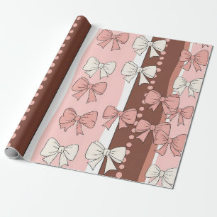 Coquette Voetbal Strik Boogpatroon (7) Cadeaupapier