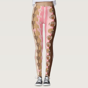 Coquette Voetbal Strik Boogpatroon (9) Leggings