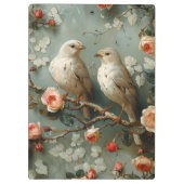 Coquette Vogels Bloemen Klembord (Achterkant)