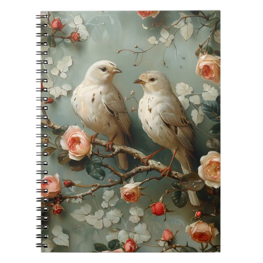 Coquette Vogels Bloemen Notitieboek (Voorkant)