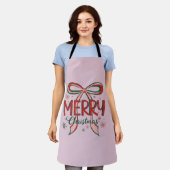 Coquette vrolijk kerstfeest Retro Kerstmis Strik V Schort (Gedragen)