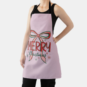 Coquette vrolijk kerstfeest Retro Kerstmis Strik V Schort
