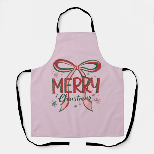 Coquette Vrolijk Kerstretro Xmas Bow Schort (Voorkant)