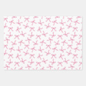 Coquette Vrouwelijke Roze Bogen & Linten Inpakpapier Vel (Voorkant 2)