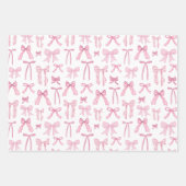 Coquette Vrouwelijke Roze Bogen & Linten Inpakpapier Vel (Voorkant)