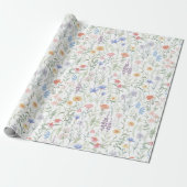 Coquette Vrouwelijke Wildflower Meadow Cadeaupapier (Uitgerold)
