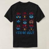 Coquette Vuurwerk Independence Day Oversized Bow T-shirt (Design voorkant)