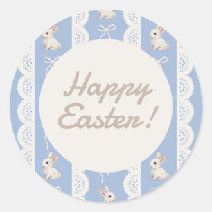 Coquette Watercolor Konijn Kant Pasen Sticker