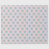 Coquette Watercolor Mistletoe Kerstpatroon Cadeaupapier (Vlak)