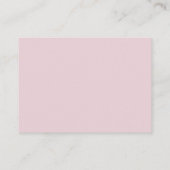 Coquette Watercolor Pink Bow Diaper Raffle Card Visitekaartje (Achterkant)