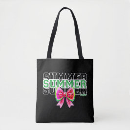 Coquette Watermeloen Strik Zomer 2026 Varsity Tote Bag