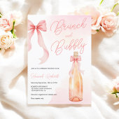 Coquette Waterverf Brunch Bubbly Vrijgezellenfeest Kaart