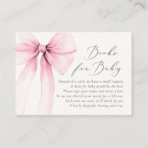 Coquette Waterverf Roze Strik Boeken voor Baby Sho