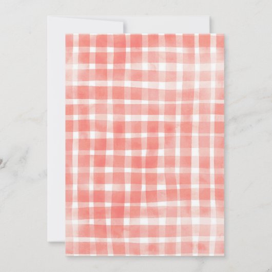 Coquette Wavy Bow Apple 1e verjaardag Kaart (Achterkant)