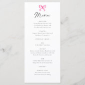Coquette Wedding Menu Elegant Eenvoudig (Voorkant)