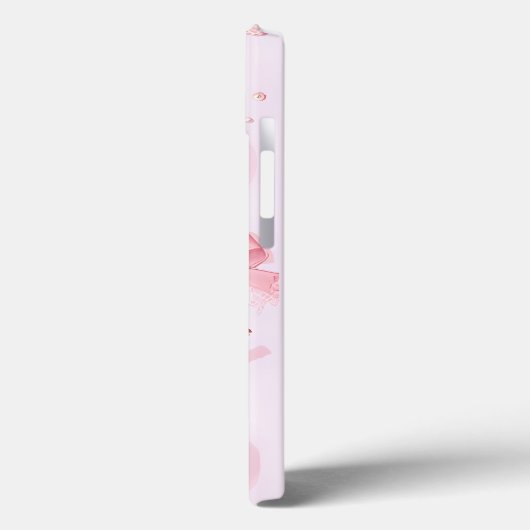 Coquette Whimsical Cherries & Roze Bogen Case-Mate iPhone Case (Achterkant / Links)