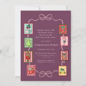 Coquette Whimsical Christmas Stamp Festive Party  Kaart (Voorkant)