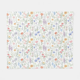 Coquette Wilde Bloemenweide Fleece Deken