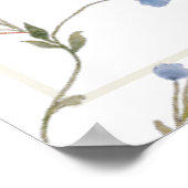 Coquette Wildflower Baby shower Welkomstbord Poster (Hoek)